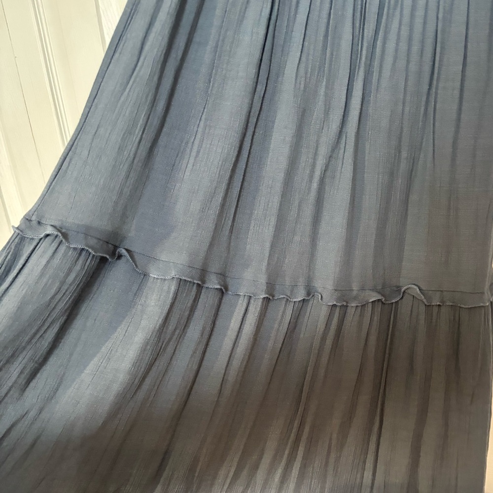 Rebellion Blue Sleeveless V-Neck Maxi Sundress - Picture 3 of 5